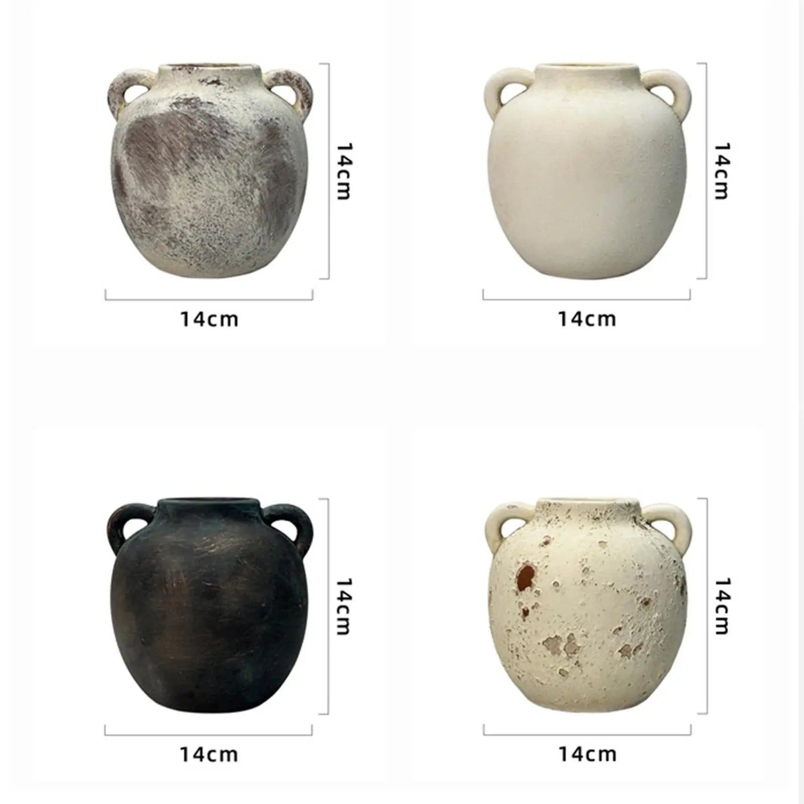Vaso Cerâmica Wabi Sabi Artesanal Rústico — Para Flores na Entrada, Sala e Estante