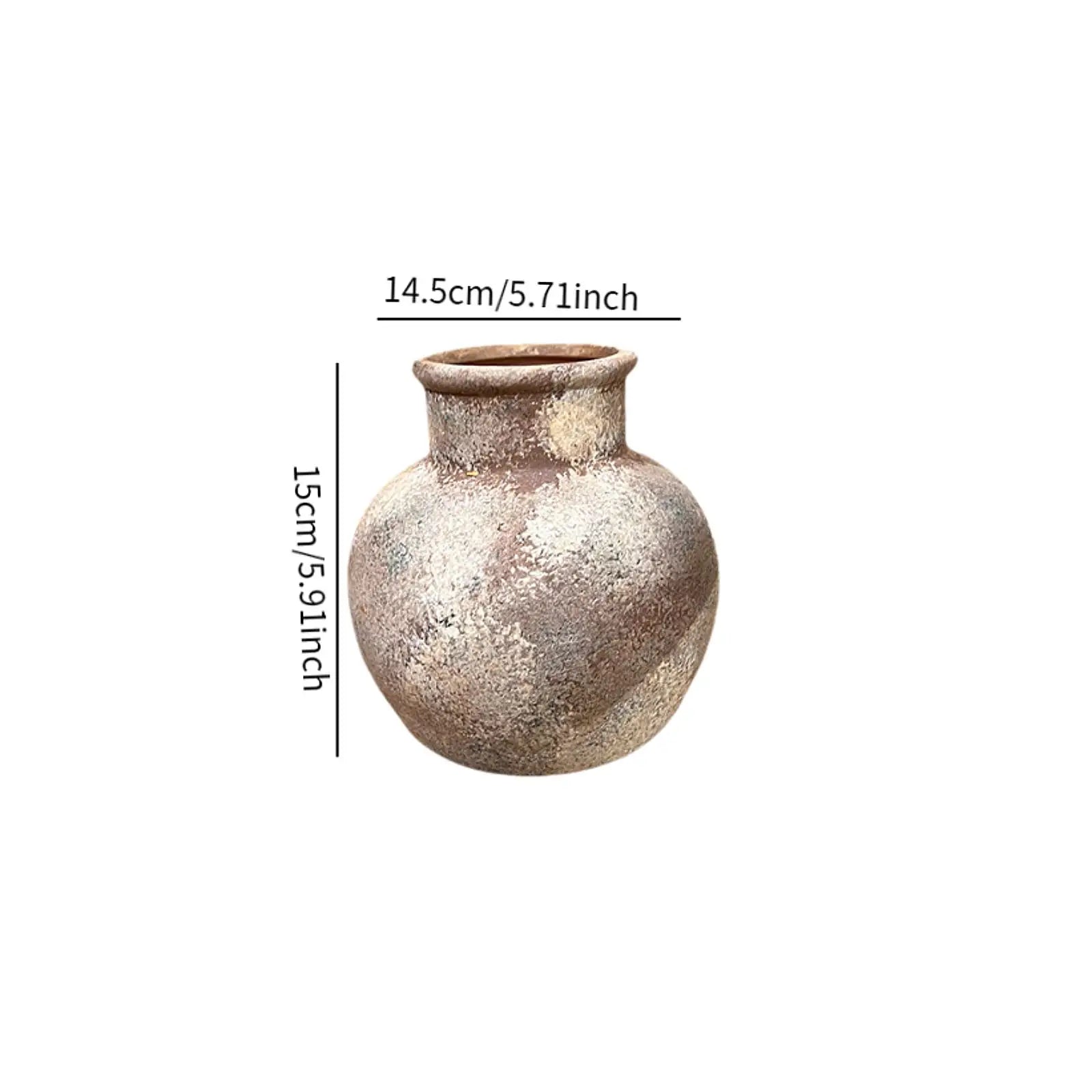Vaso Cerâmica Wabi Sabi Artesanal Rústico — Para Flores na Entrada, Sala e Estante