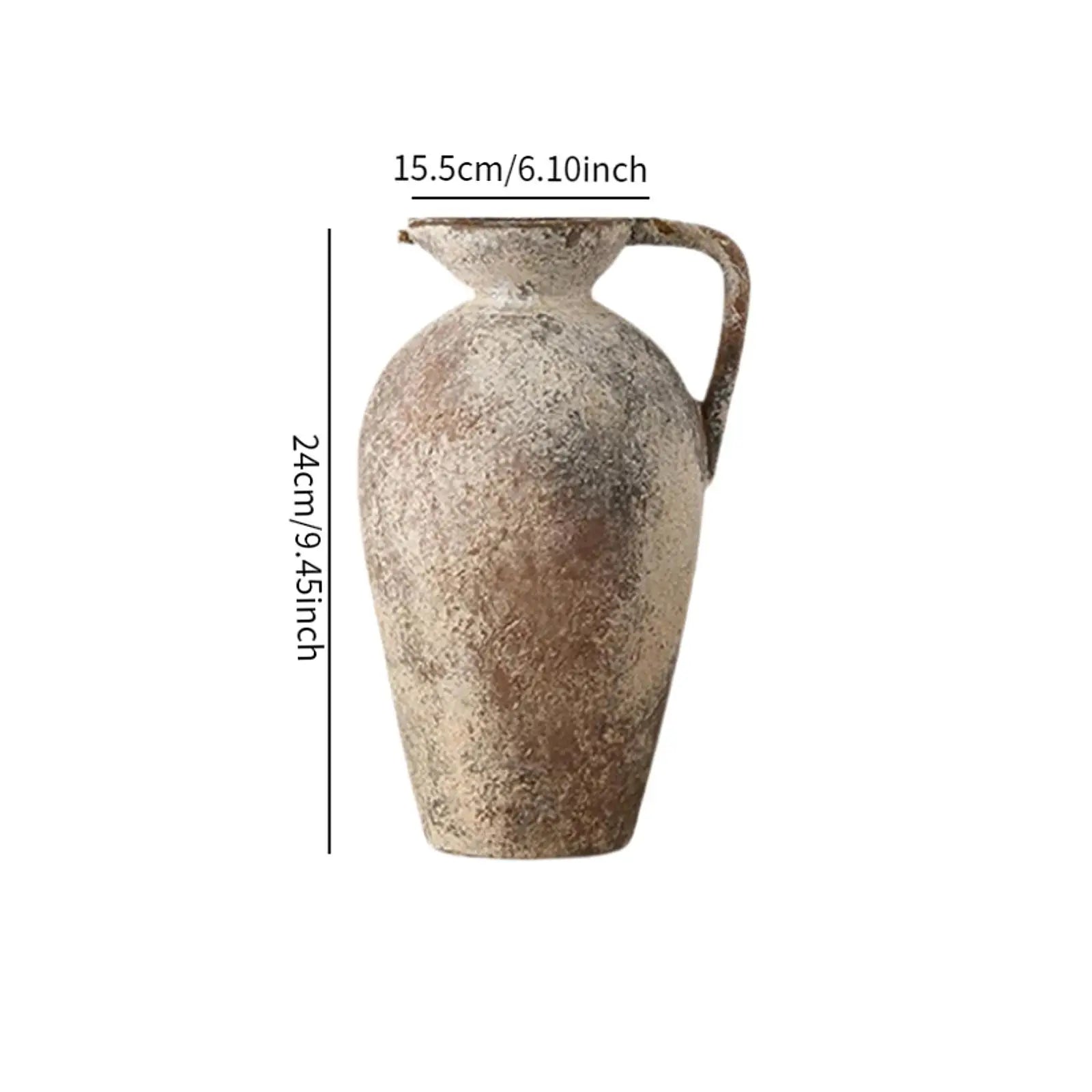 Vaso Cerâmica Wabi Sabi Artesanal Rústico — Para Flores na Entrada, Sala e Estante