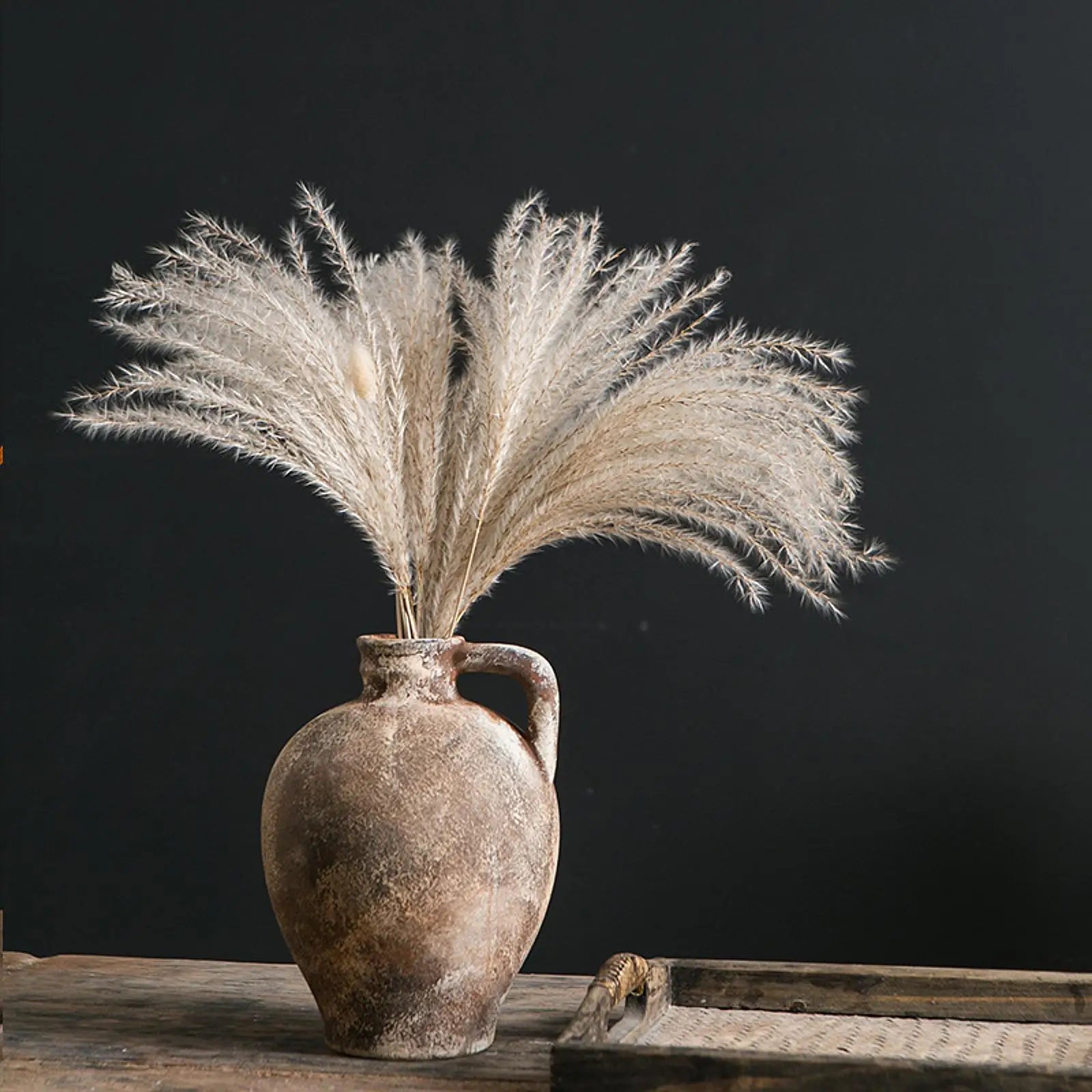 Vaso Cerâmica Wabi Sabi Artesanal Rústico — Para Flores na Entrada, Sala e Estante