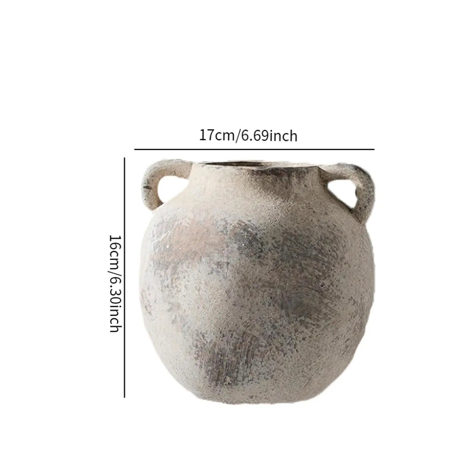 Vaso Cerâmica Wabi Sabi Artesanal Rústico — Para Flores na Entrada, Sala e Estante