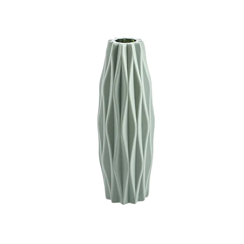 Vaso Plástico Estilo Cerâmica Nórdico — Cesto Decorativo para Mesa, Sala e Quarto