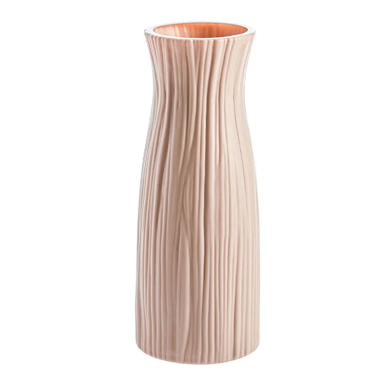 Vaso Plástico Estilo Cerâmica Nórdico — Cesto Decorativo para Mesa, Sala e Quarto