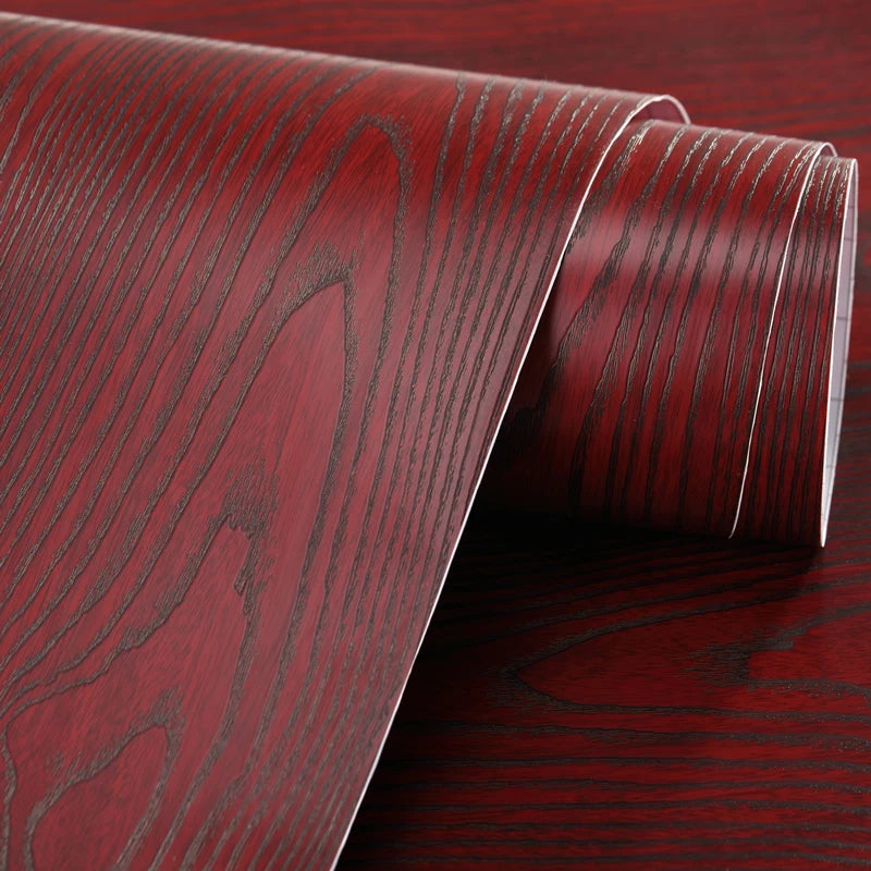 Papel de Parede 3D Madeira Nogueira Autocolante — Efeito Premium para Móveis e Armários