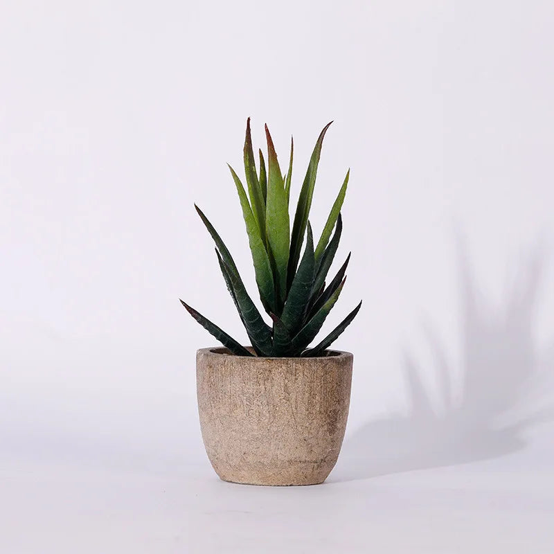 Mini Suculentas Artificiais Bonsai Decorativas — Plantas Pequenas para Mesa e Prateleira