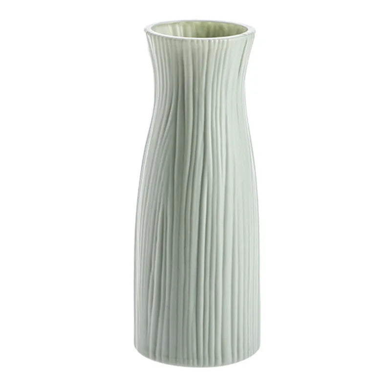 Vaso Plástico Estilo Cerâmica Nórdico — Cesto Decorativo para Mesa, Sala e Quarto