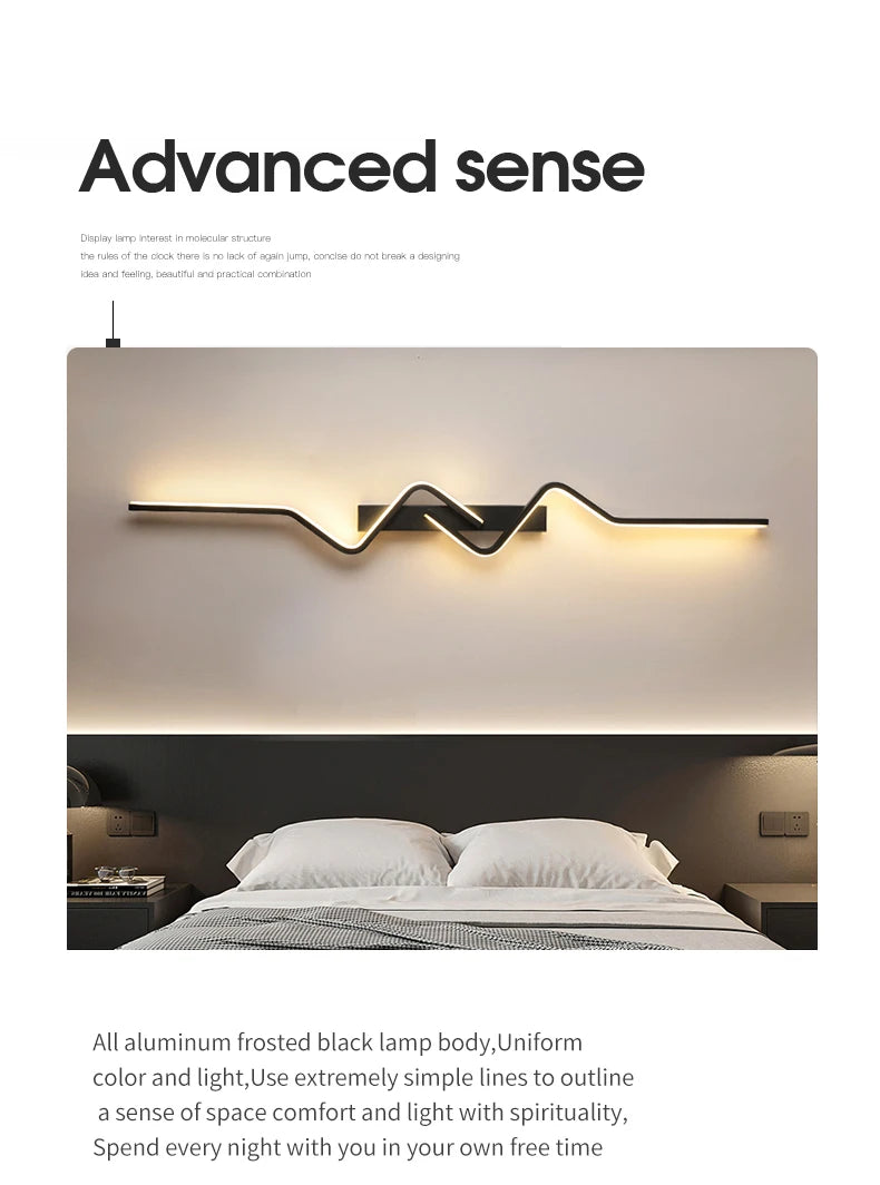 Arandela LED Moderna para Escada — Luminária de Parede Nórdica para Sala e Corredor