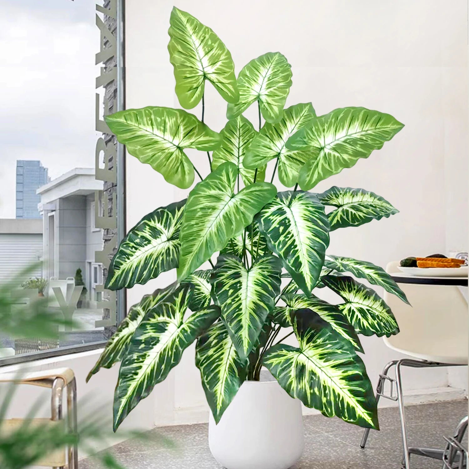 Planta Artificial Costela de Adão e Folha de Tartaruga — 47 a 132cm Decoração Tropical