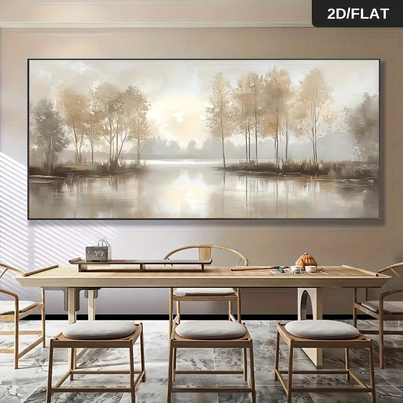 Quadro Canvas Arte Abstrata Paisagem Moderna — Impressão Premium para Sala e Quarto