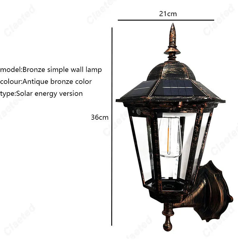Luminária Solar de Parede Criativa — Impermeável Atmosfera para Jardim e Quintal
