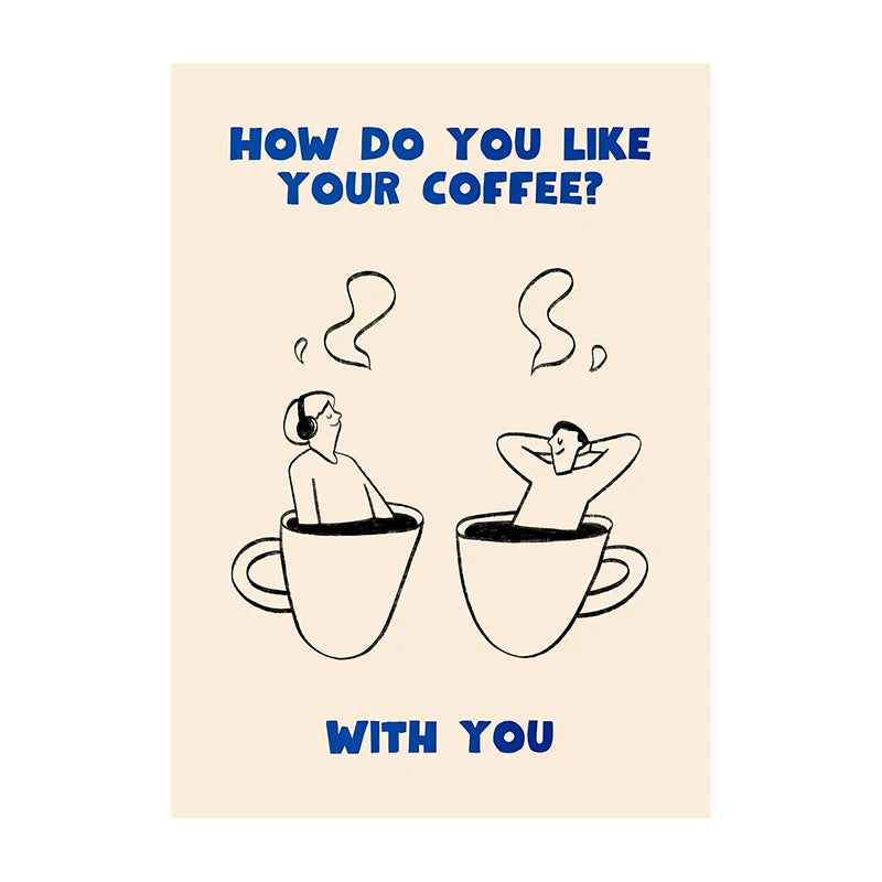 Quadro Decorativo Café Mergulhador — Arte de Cozinha para Amantes de Café