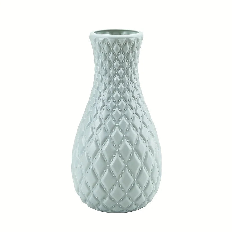 Vaso Plástico Estilo Cerâmica para Arranjos — Decoração Criativa para Sala e Casamento
