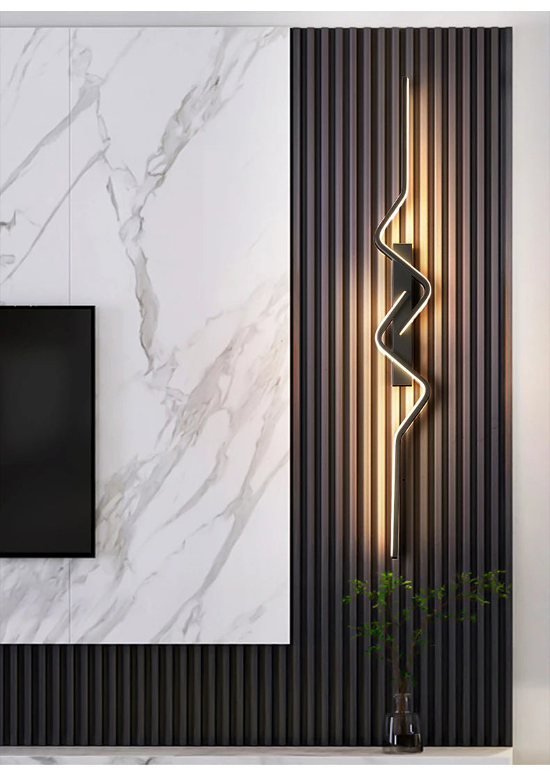 Arandela LED Moderna para Escada — Luminária de Parede Nórdica para Sala e Corredor