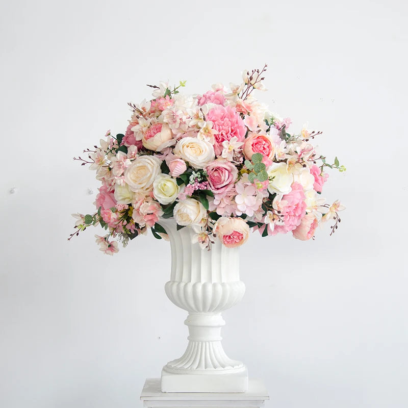 Bola de Flores Artificiais em Seda 35 a 70cm — Decoração Premium para Casamento e Festa