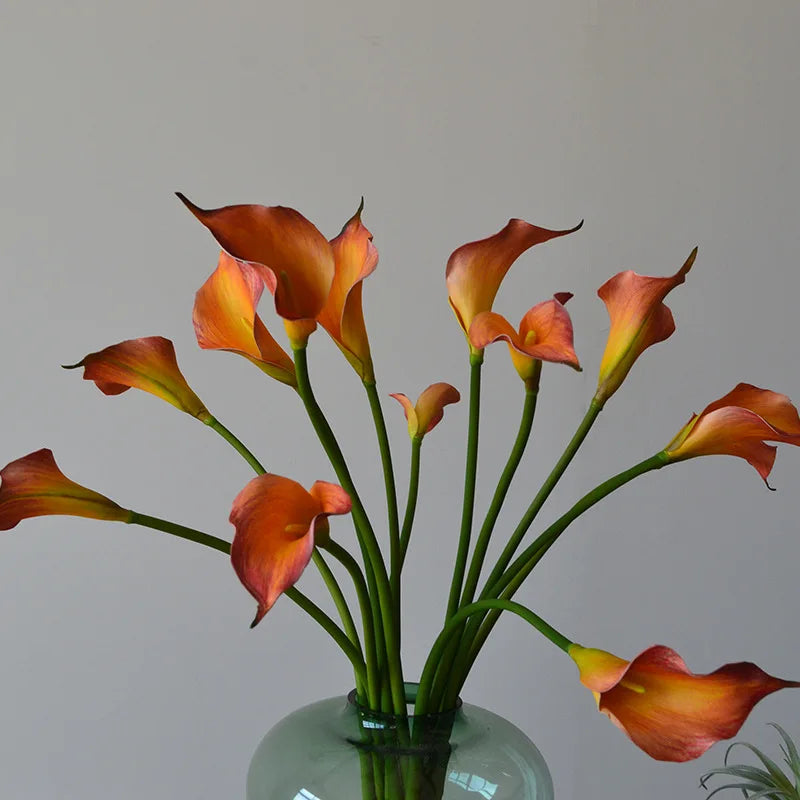 Flores Artificiais Copo de Leite EVA Kit 10 Hastes — Para Arranjos, Casamento e Sala