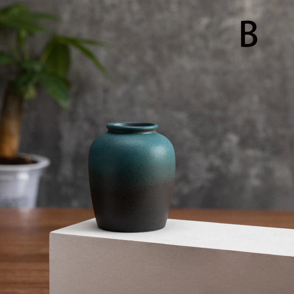 Vaso de Cerâmica Fosco para Flores — Vaso Moderno Decorativo para Mesa e Casamento