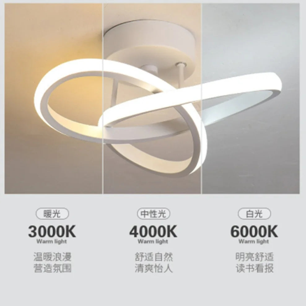Luminária de Teto LED Corredor 3 Tons — Embutida Nórdica para Quarto e Sala
