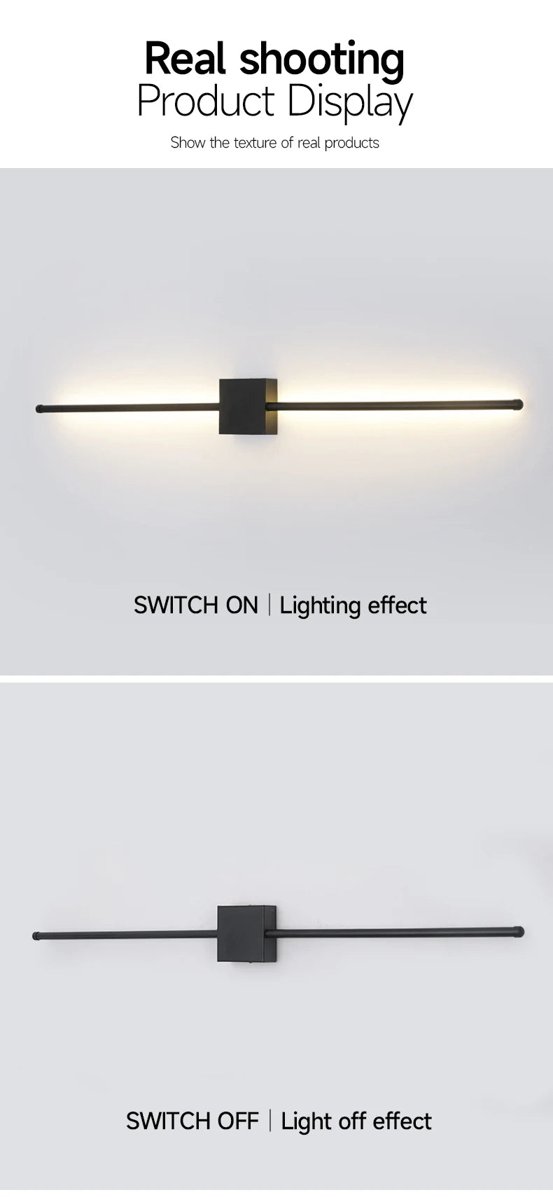 Arandela LED Minimalista — Luminária de Parede para Cabeceira e Sala
