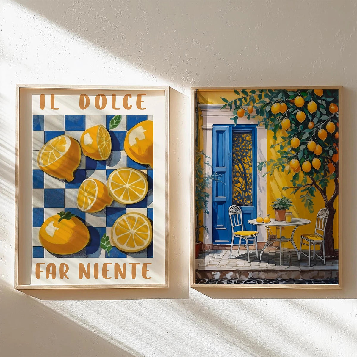 Quadro Decorativo Paisagem Italiana com Limoeiro — Arte Cottagecore para Sala
