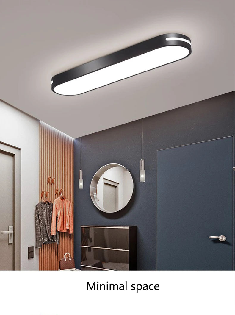 Luminária de Teto LED Ultra Fina — Para Corredor, Quarto e Cozinha