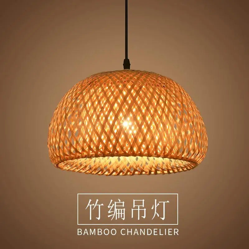 Lanterna de Bambu Pendente — Luminaria Japonesa Artesanal