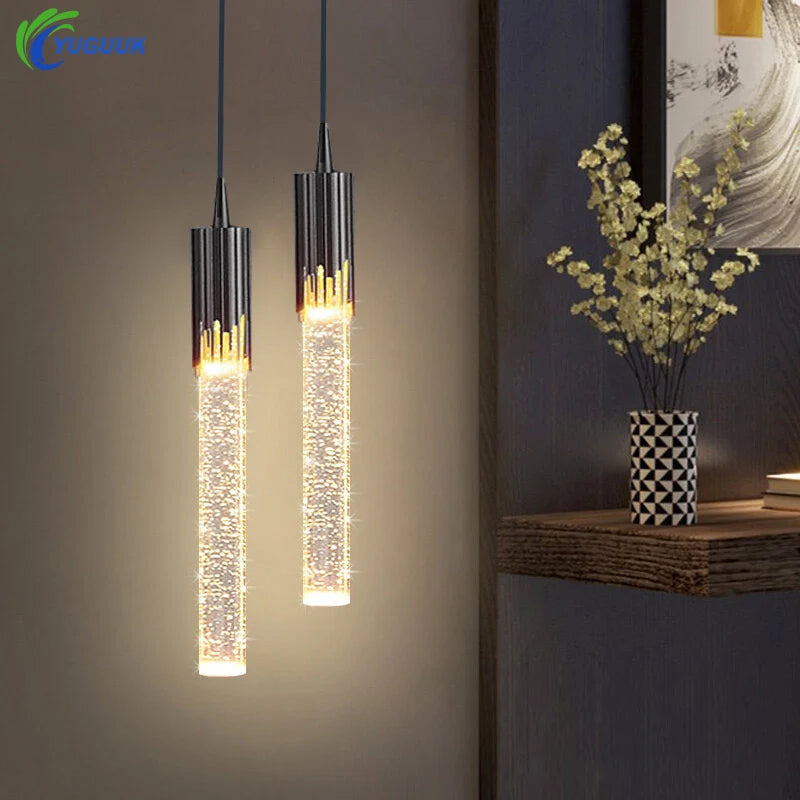 Lustre de Cristal de Luxo — Pendente Moderno para Sala, Cozinha e Quarto