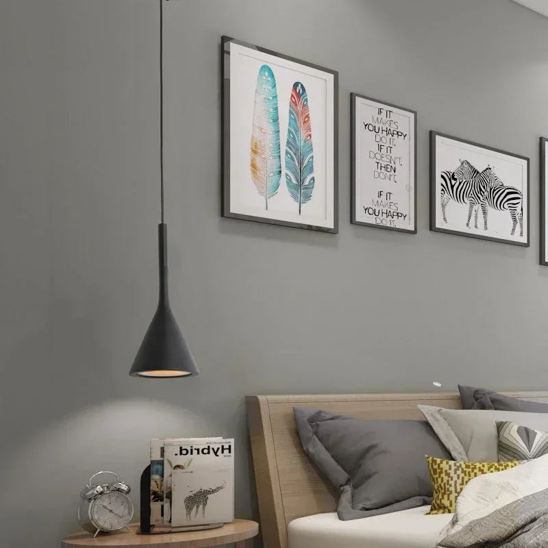 Pendente LED Branco E27 — Luminária de Lustre para Cozinha, Quarto e Sala de Jantar
