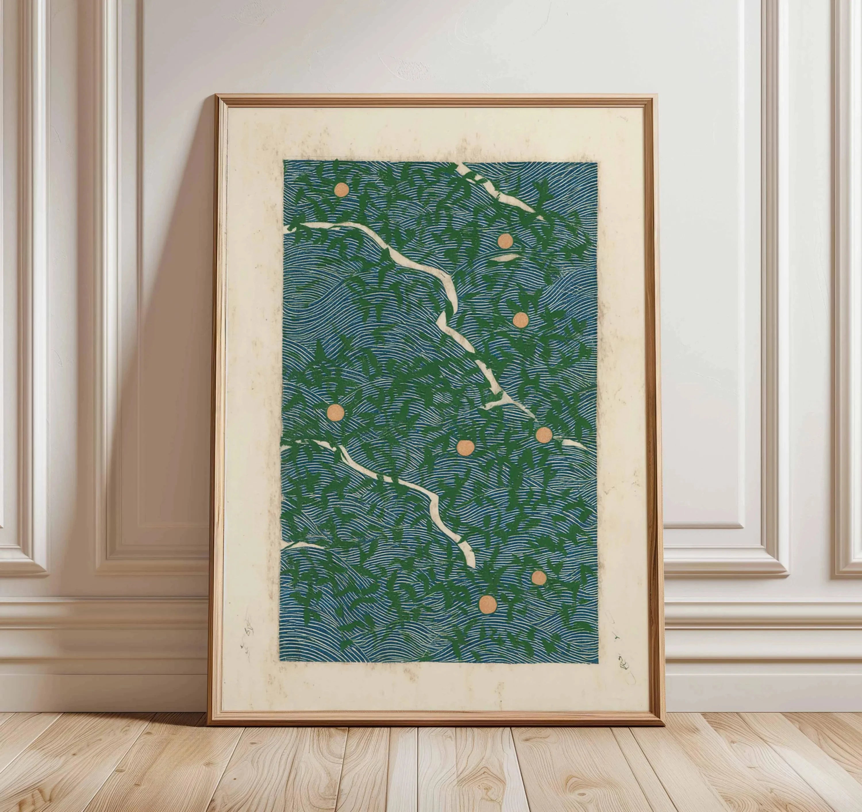 Quadro Decorativo Pinheiro Japonês sem Moldura — Arte Zen para Sala e Quarto