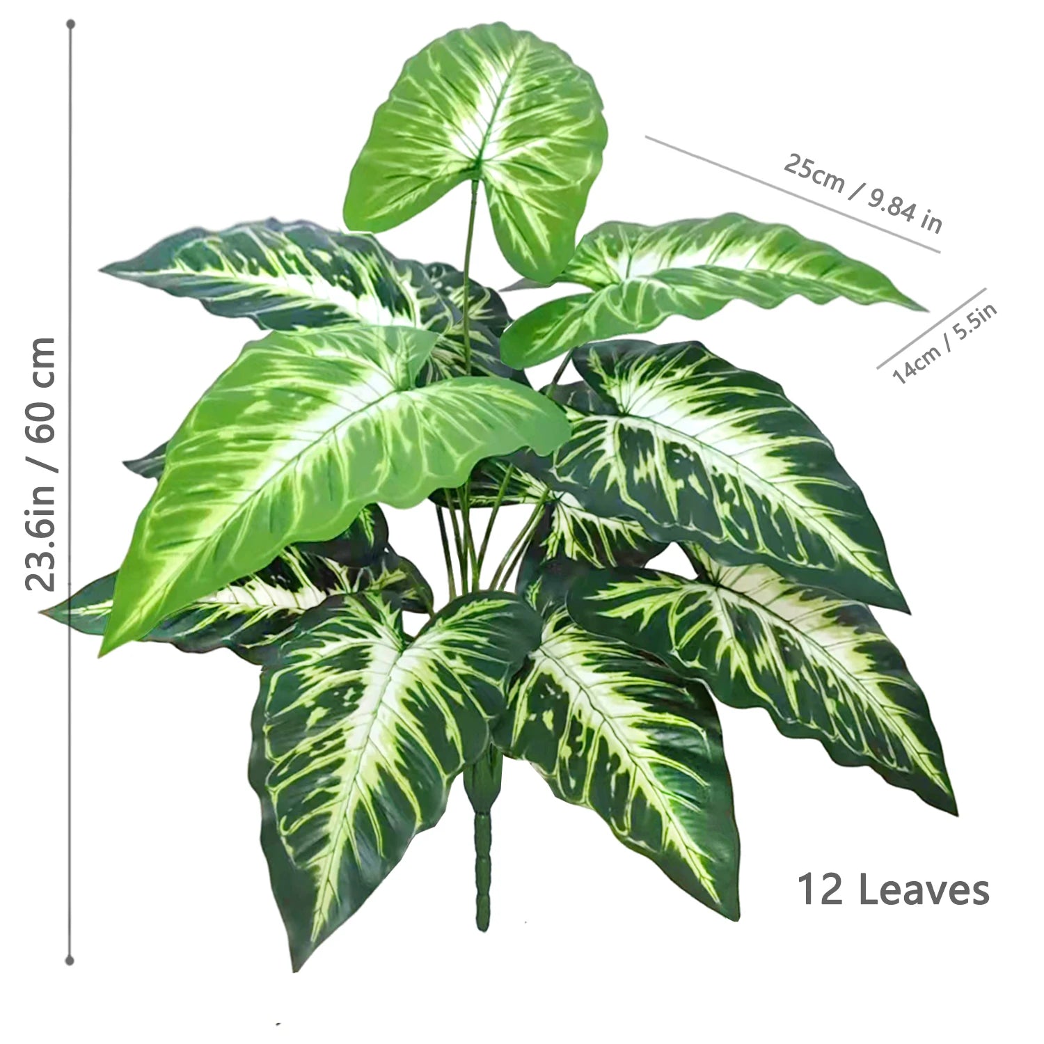 Planta Artificial Costela de Adão e Folha de Tartaruga — 47 a 132cm Decoração Tropical