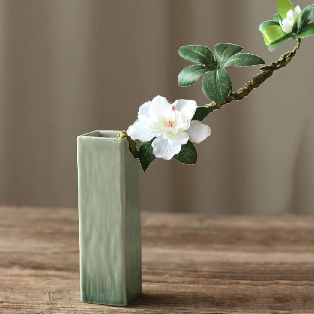 Vaso Cerâmica Simples Hidropônico — Decoração de Mesa para Sala e Jantar