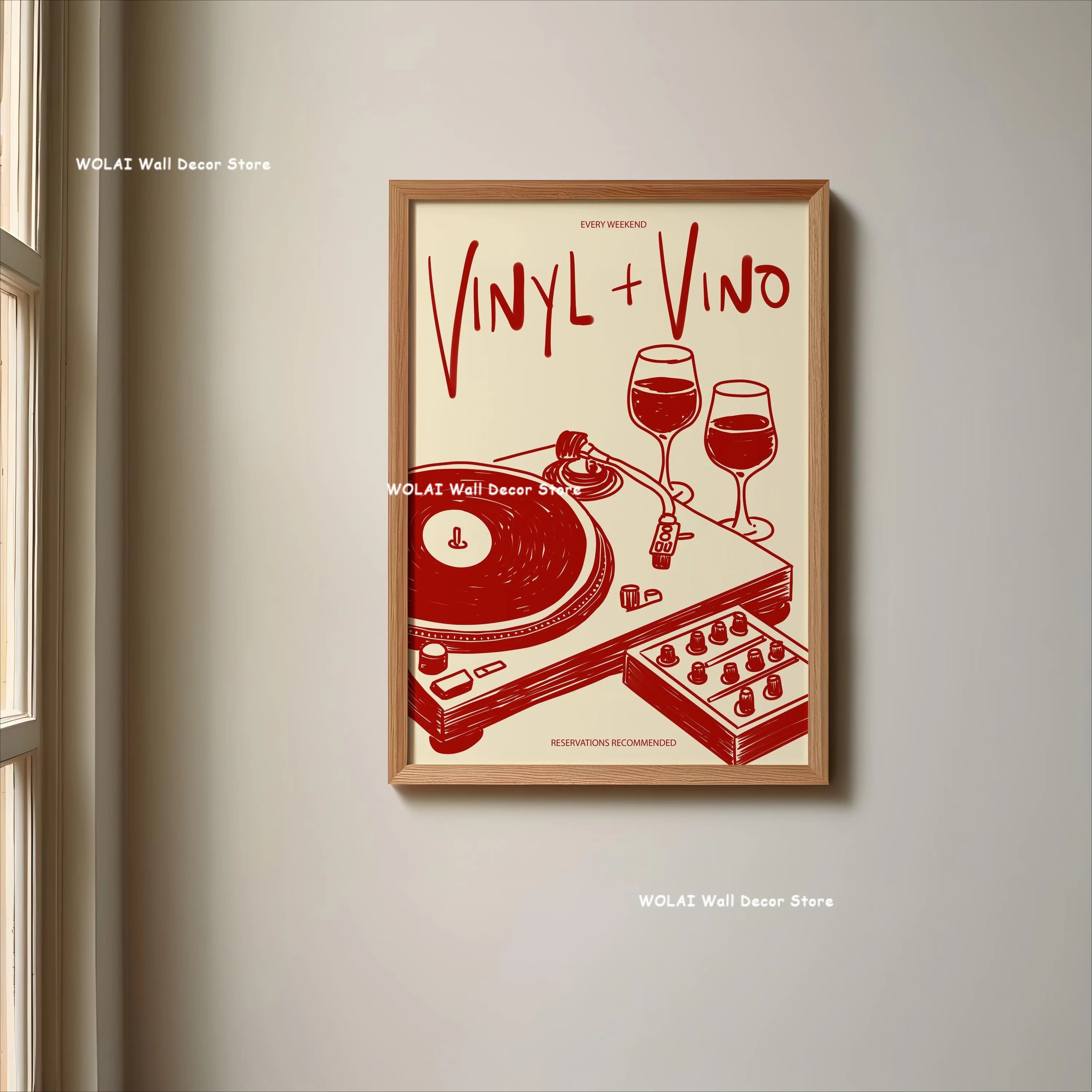 Quadro Decorativo Disco de Vinil Retrô — Arte Musical Japonesa para Sala e Quarto
