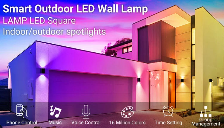 Arandela LED Smart 12W RGB WiFi e Zigbee — Controle por App Atmosfera Decorativa
