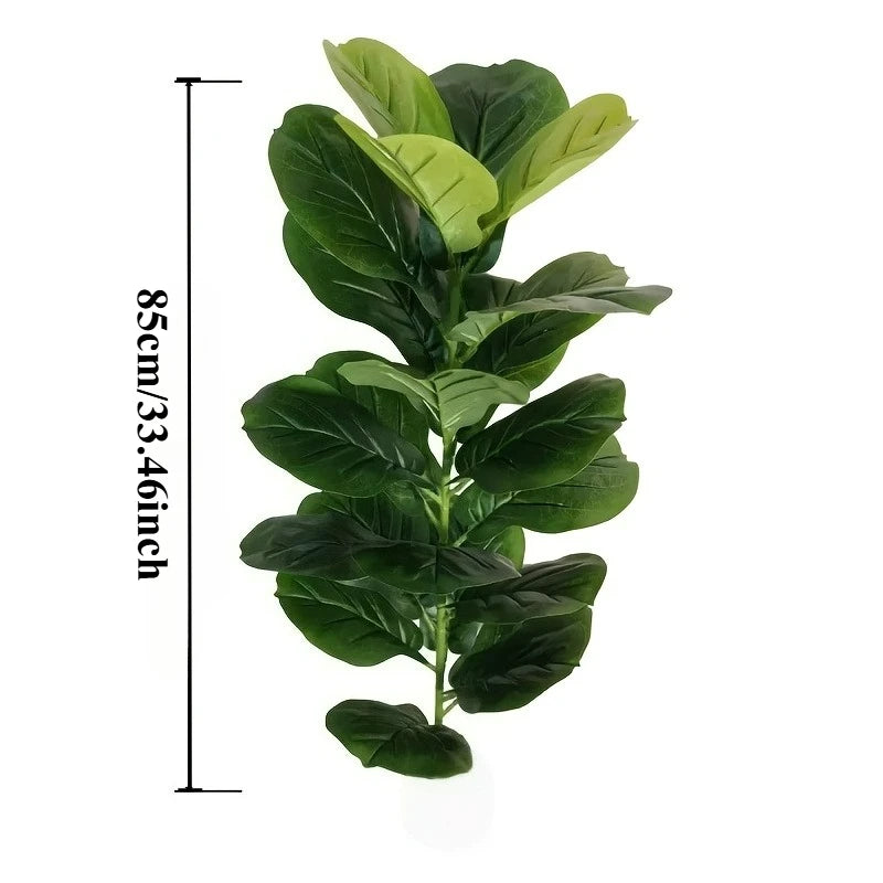 Ficus Lyrata Artificial 85–100cm — Planta Grande Realista para Escritório, Casa e Hotel