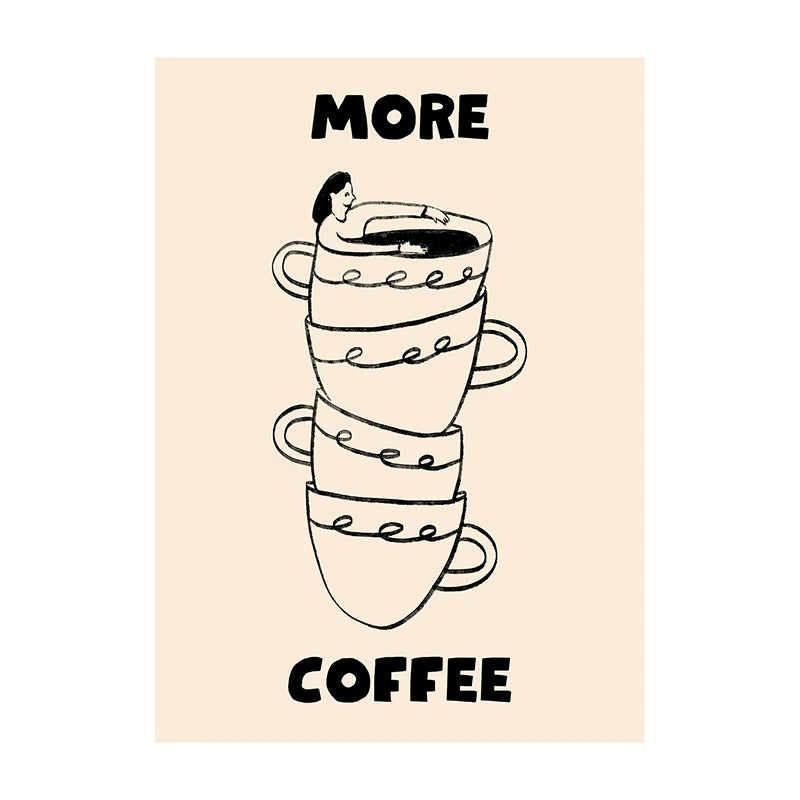 Quadro Decorativo Café Mergulhador — Arte de Cozinha para Amantes de Café