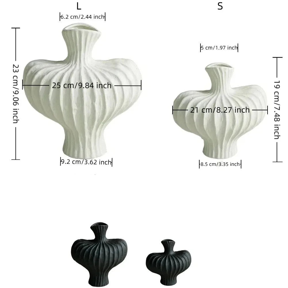 Vaso Plástico Nórdico Irregular Estilo Cerâmica — Inquebrável Hidropônico para Sala
