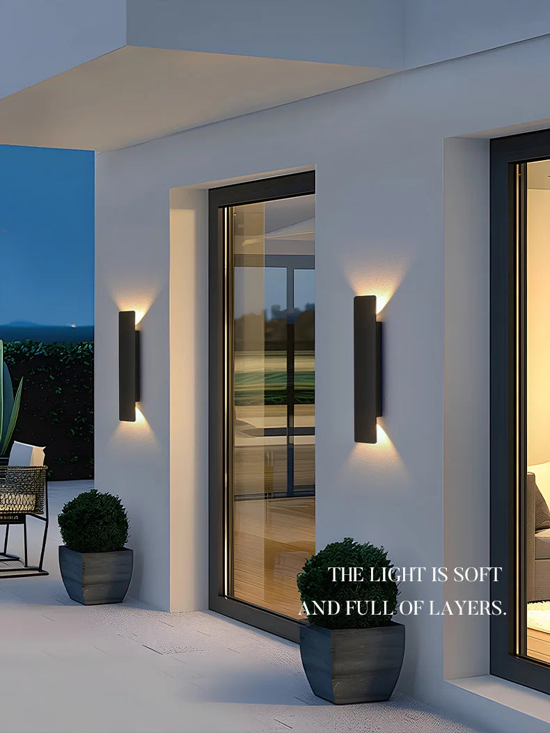 Arandela LED Listrada Impermeável 18W — Iluminação de Fachada para Parede e Jardim