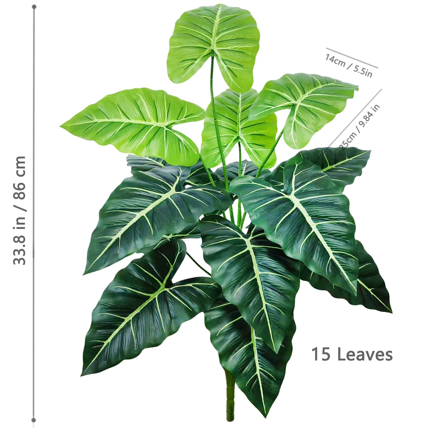 Planta Artificial Costela de Adão e Folha de Tartaruga — 47 a 132cm Decoração Tropical
