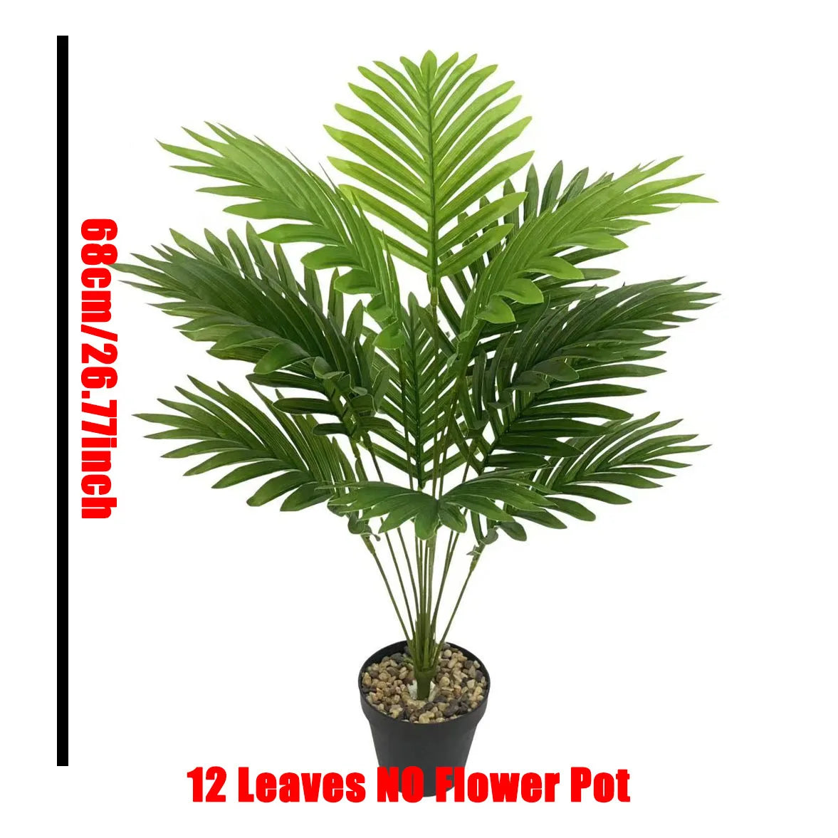 Planta Artificial Palmeira Tropical — Folhas Grandes e Realistas para Decoração de Interiores