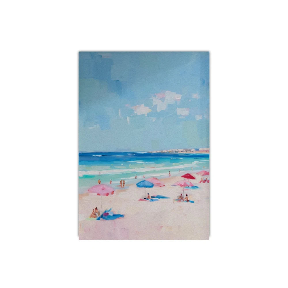Quadro Decorativo Surrealismo Mar Verde Claro — Arte Abstrata Minimalista para Sala e Quarto