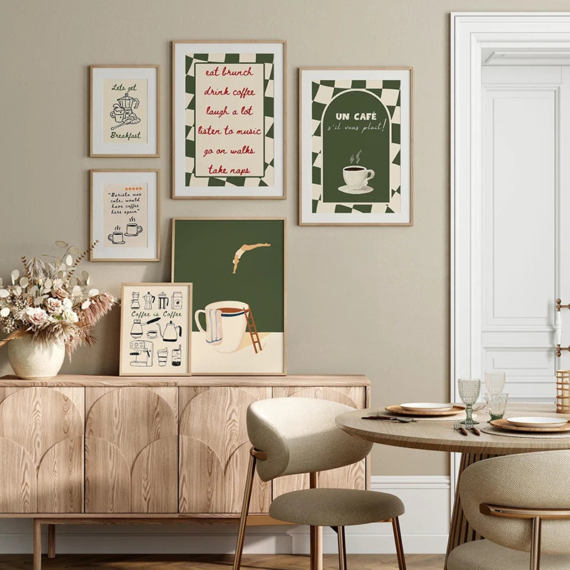 Quadro Decorativo Café Mergulhador — Arte de Cozinha para Amantes de Café