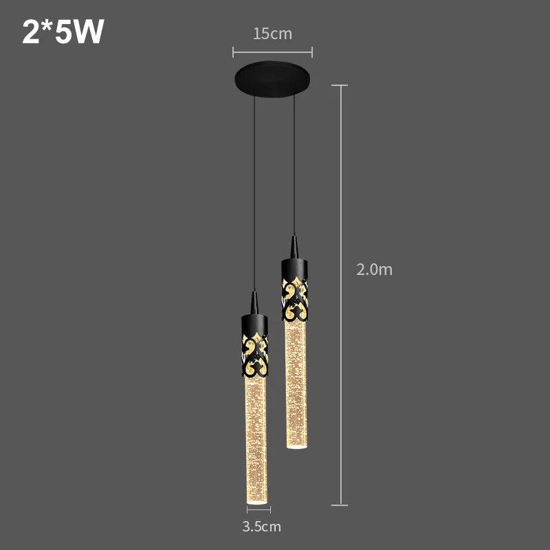 Lustre de Cristal de Luxo — Pendente Moderno para Sala, Cozinha e Quarto