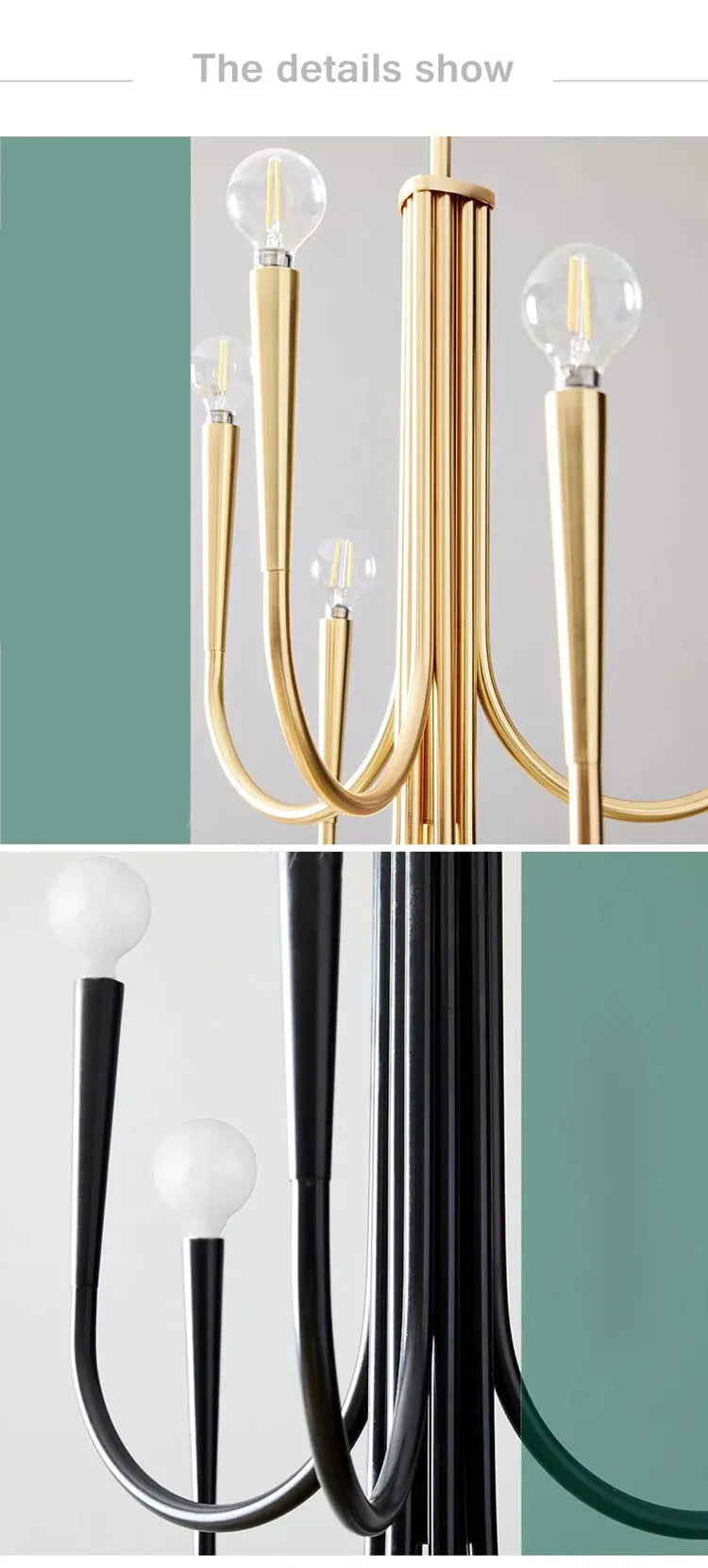 Lustre de Vela Pendente Preto Estilo Francês — Luminária de Luxo para Sala de Estar