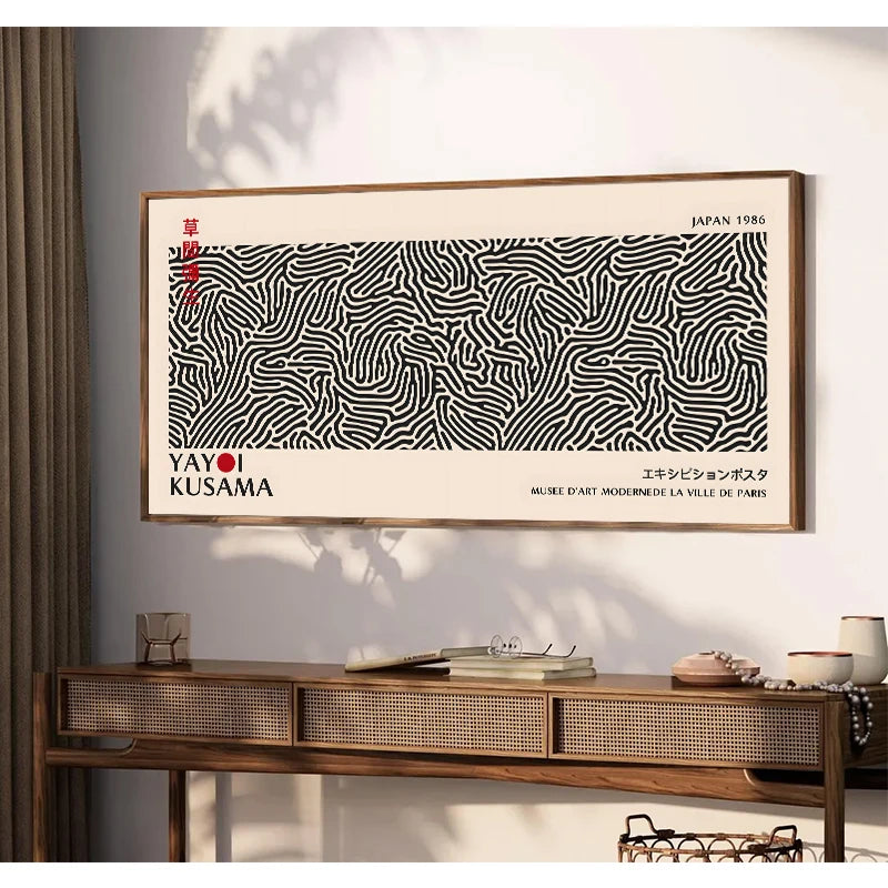 Quadro Decorativo Flores Yayoi Kusama — Arte Japonesa para Sala