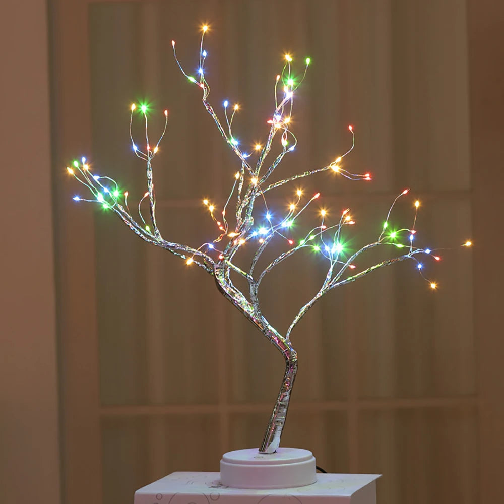 Luminária de Mesa Árvore LED — Decoração com 108 Luzes para Quarto e Festas