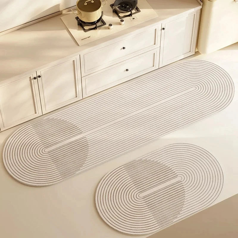 Tapete de Cozinha Diatomita Super Absorvente — Antiderrapante Lavável Longo