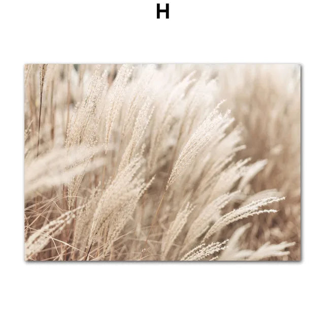 Quadro Decorativo Praia Boho Bege — Arte de Paisagem Nórdica para Sala