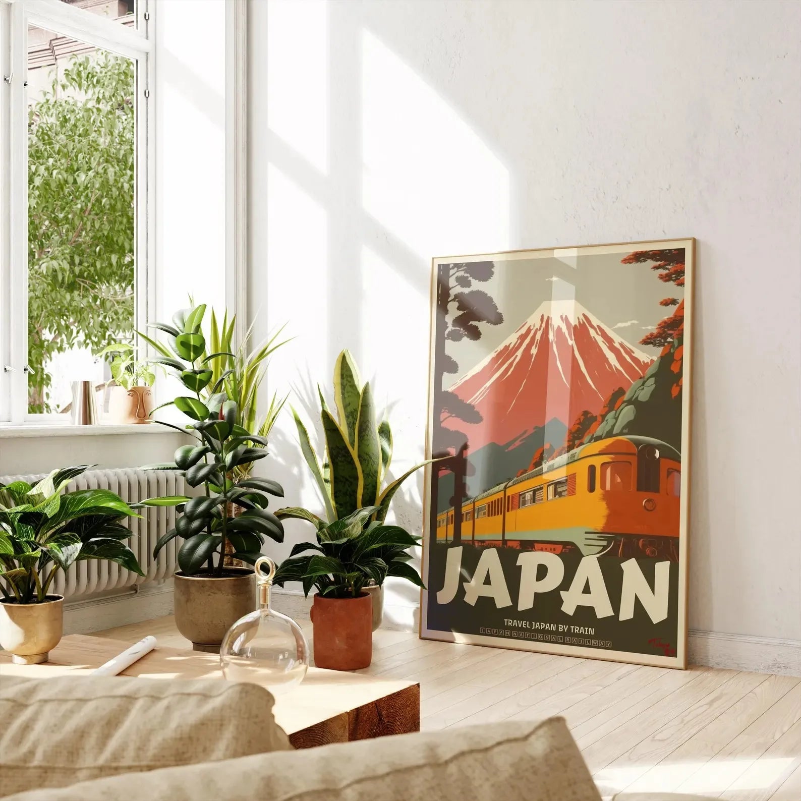 Quadro Decorativo Rua Japonesa Noite Chuvosa — Arte de Paisagem Retrô para Sala e Quarto