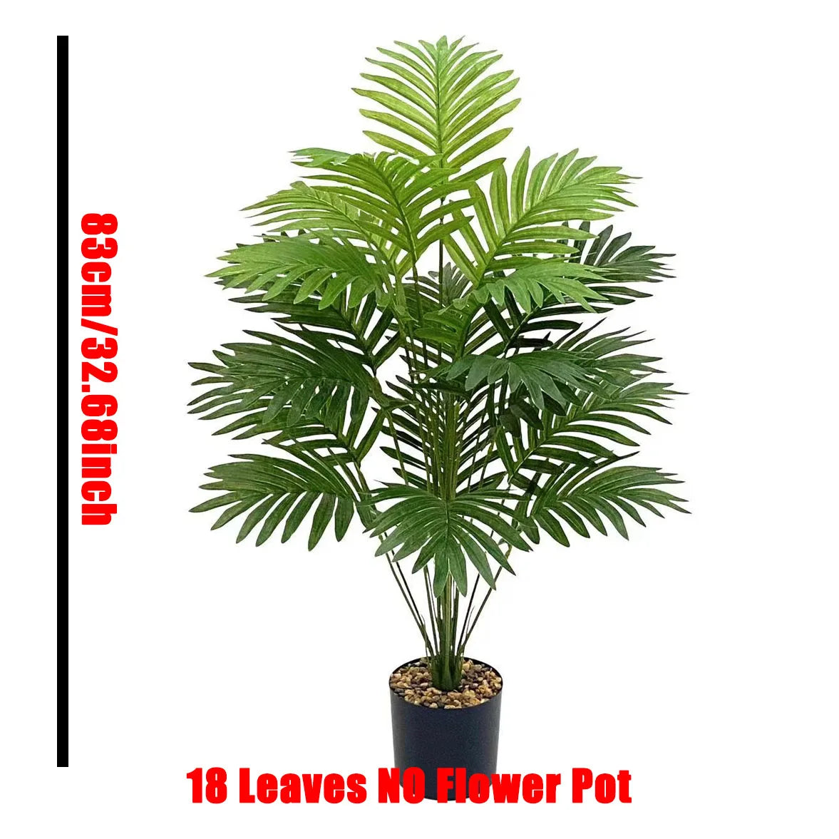 Planta Artificial Palmeira Tropical — Folhas Grandes e Realistas para Decoração de Interiores