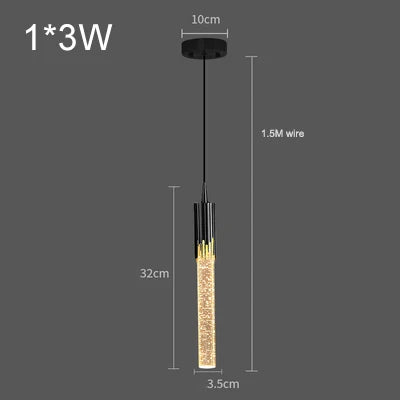 Lustre de Cristal de Luxo — Pendente Moderno para Sala, Cozinha e Quarto