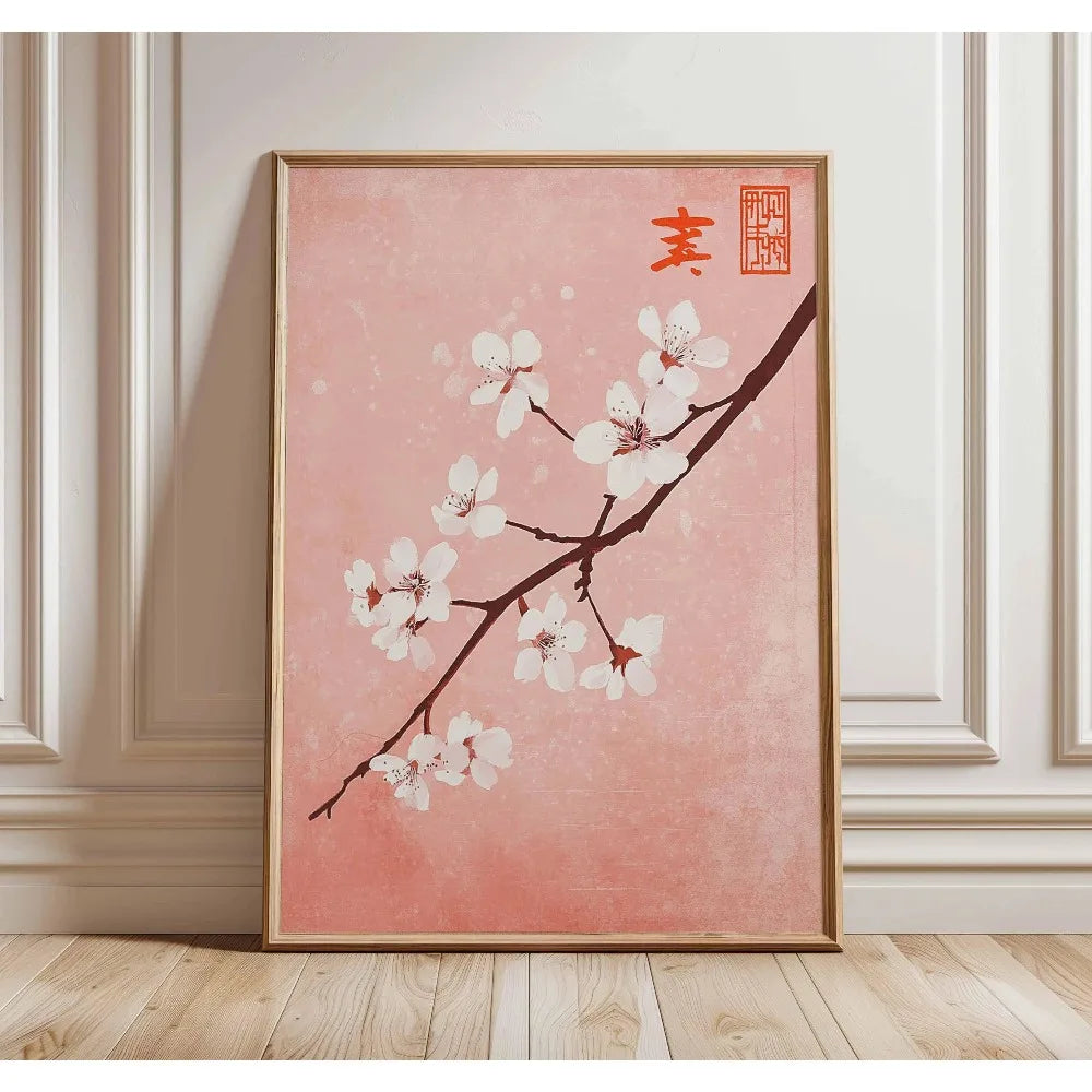 Quadro Decorativo Pinheiro Japonês sem Moldura — Arte Zen para Sala e Quarto